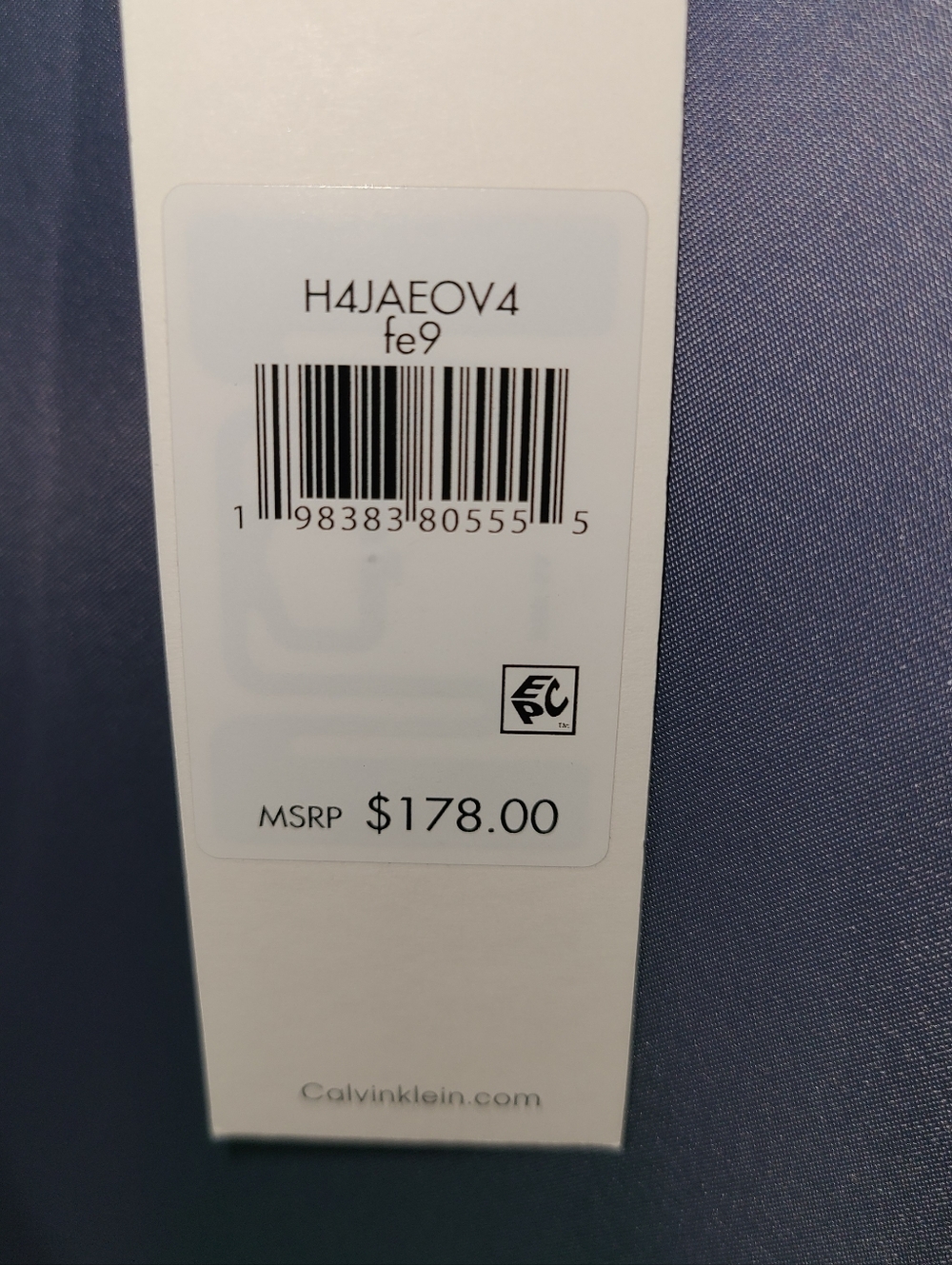 NWT! Calvin Klein Dusty Blue Tote with Branded White & Black Straps - Picture 5 of 13